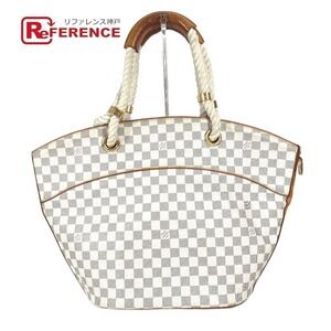 Louis Vuitton Azur White Pomplon Shoulder Tote Bag Rope Handles Canvas